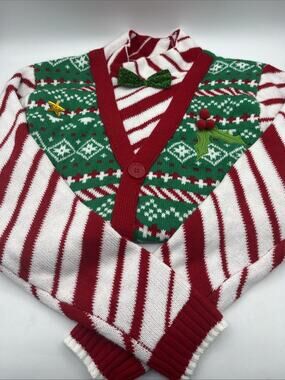 Blizzard Bay Unisex SMALL Ugly Christmas Holiday pullover mock neck sweater